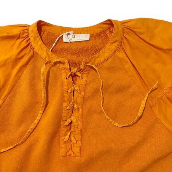 Ulla Johnson James bell-sleeve cotton top in marigold, Size S, New with tag - Picture 10 of 14